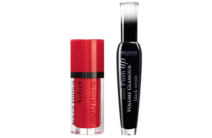 Bourjois Rouge Edition Velvet in 03 Hot Pepper and Bourjois Volume Glamour Effet Push Up Black Serum Mascara