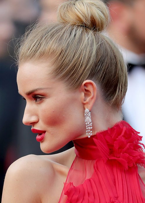 Rosie Huntington-Whitely topknot