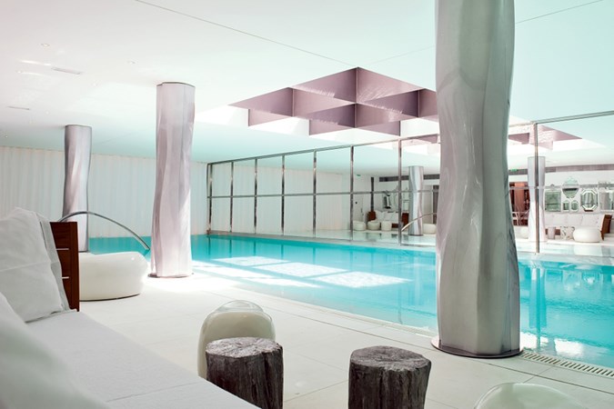 The spectacular pool at Spa My Blend by Clarins, in Paris