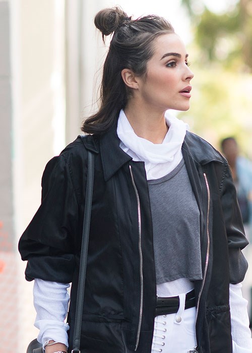 Olivia Culpo half topknot