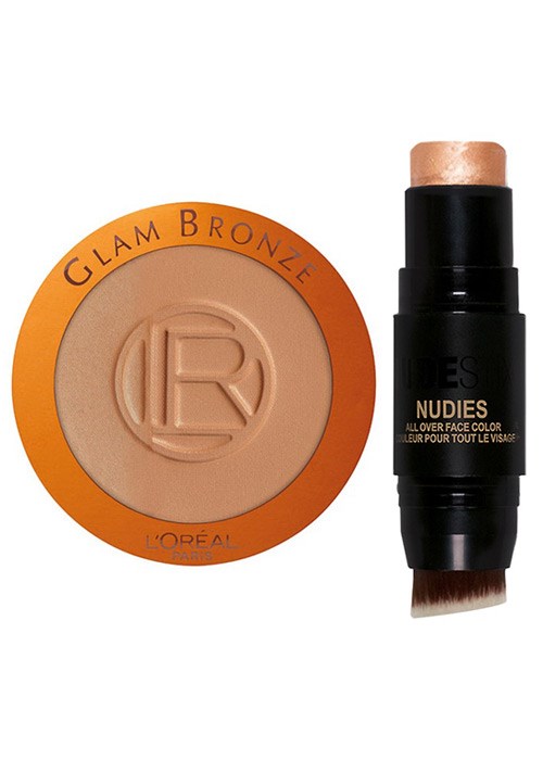L’Oréal Paris Glam Bronze Mono and Nudestix Nudies All Over Face Color Bronze + Glow in Hey, Honey