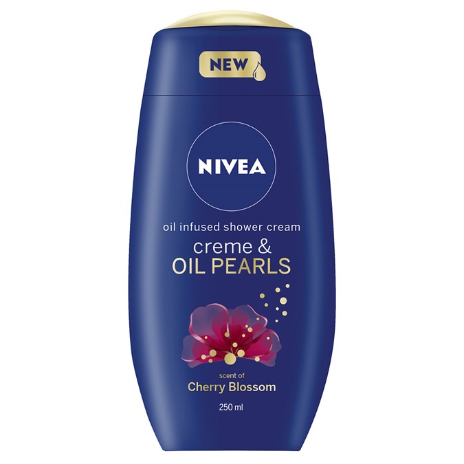 NIVEA Creme & Oil Pearls Shower Cream in Cherry Blossom