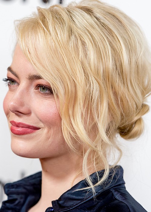 Hair How-To: Imperfectly Perfect Swept-Up Bun - Emma Stone