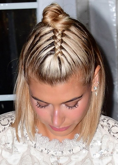 The cool-girl half-up braided bun