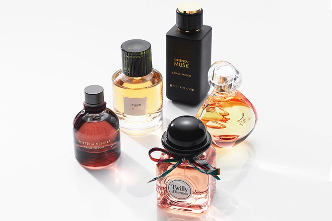 Bottega Veneta Eau De Velours EDP; Trudon Olim EDP; Ne’emah Oriental Musk EDP; Sisley Izia EDP; Hermès Twilly d’Hermès EDP