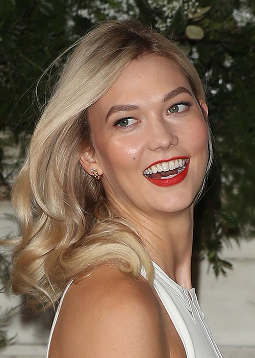 Karlie Kloss red lipstick