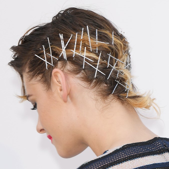 Kristen Stewart bobby pins