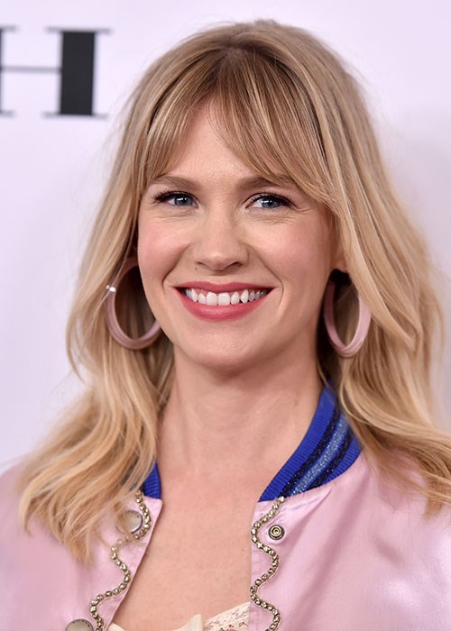 January Jones' winged eyeliner look