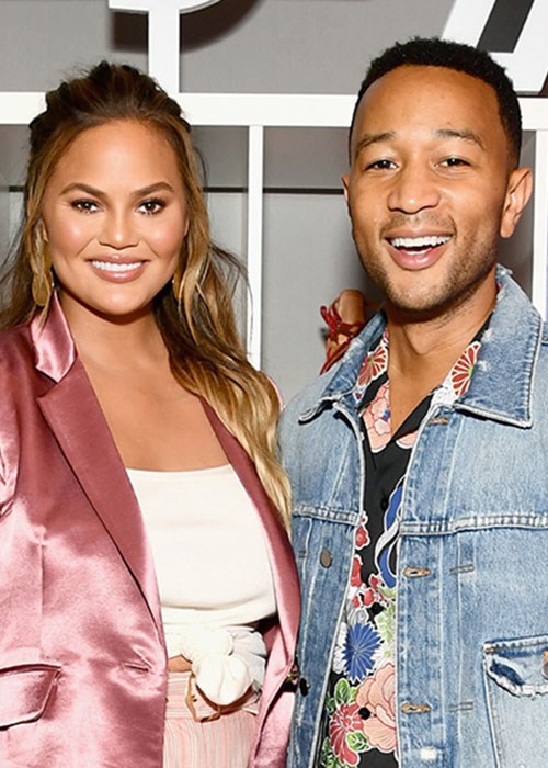 Chrissy Teigen and John Legend wear matching sheet masks 