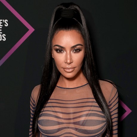 Kim Kardashian's high ponytail