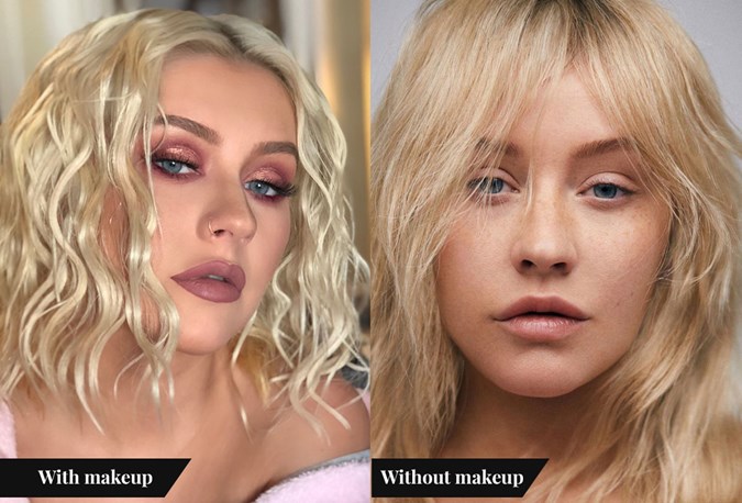 Celebs Without Makeup Photos - Christina Aguilera