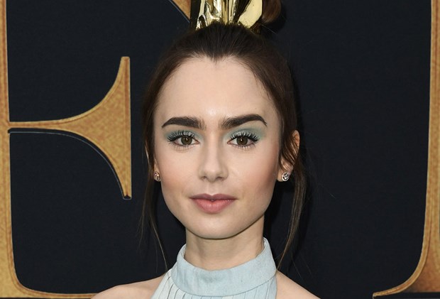 Lily Collins 60s celebrity trends