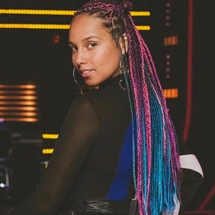 Rainbow Hair Alicia Keys