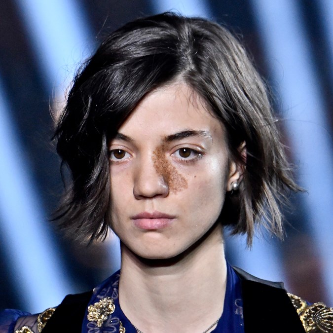 A Deep Side Part Was The Top Hair Trend At Paris Fashion Week