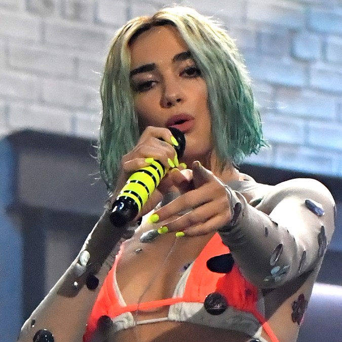 Blue Hair Colour Ideas - Dua Lipa