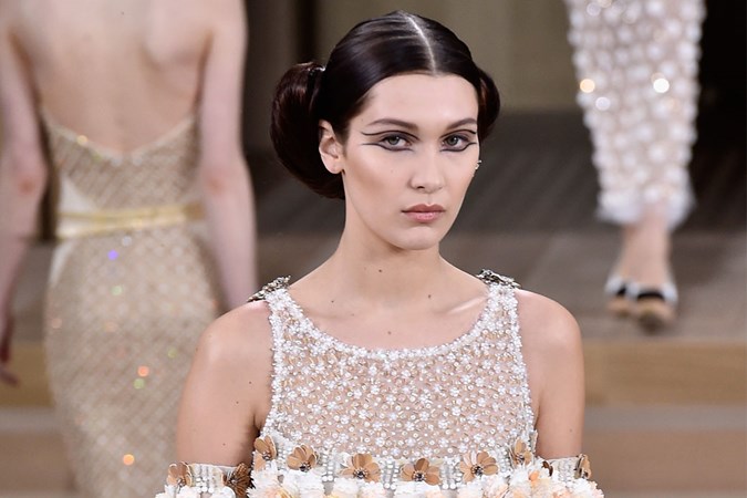 Walking in the Chanel  Couture Show at Paris Fashion Week