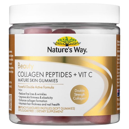 Nature’s Way Beauty Collagen Peptides + Vit C Mature Skin Gummies