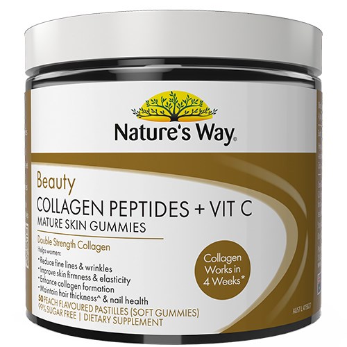 Nature’s Way Beauty Collagen Peptides + Vit C Mature Skin Gummies